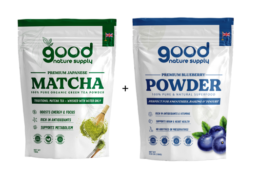 Japanese Matcha & Blueberry Powder Bundle – 2 × 100g